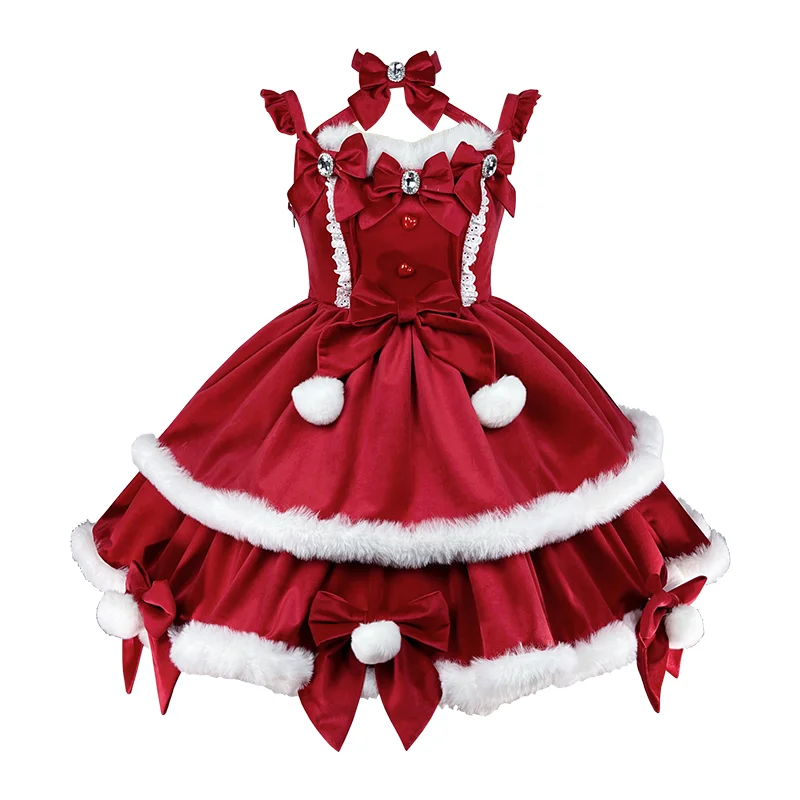 

Sweetie Velvet ~ Sweet Lolita JSK Dress for Christmas by Diamond Honey