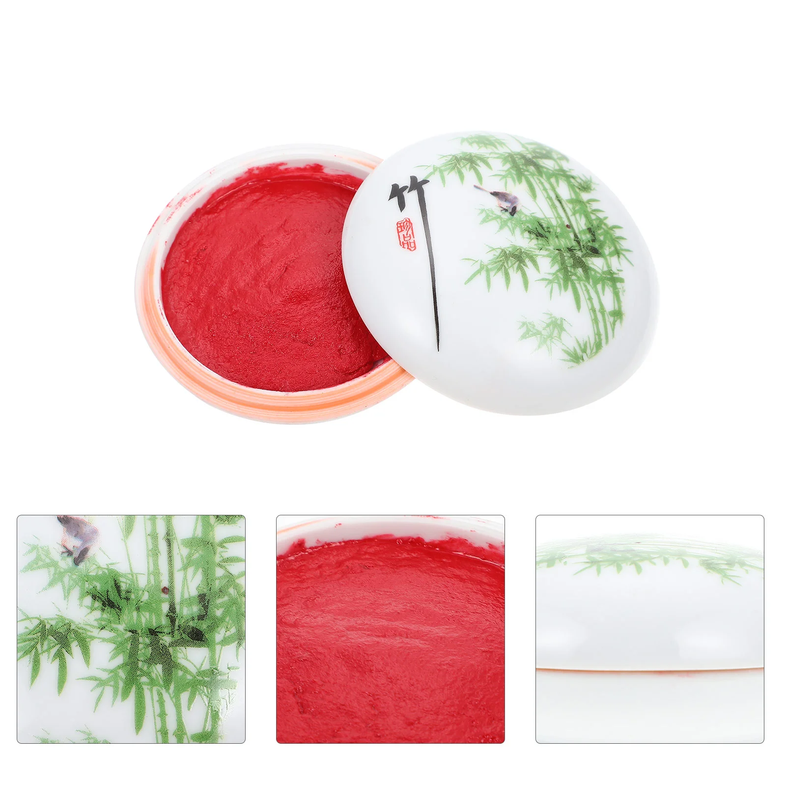 

Chinese Style Ink Pad School Office Red Inkpad Ceramic Inkpad for Seal Use