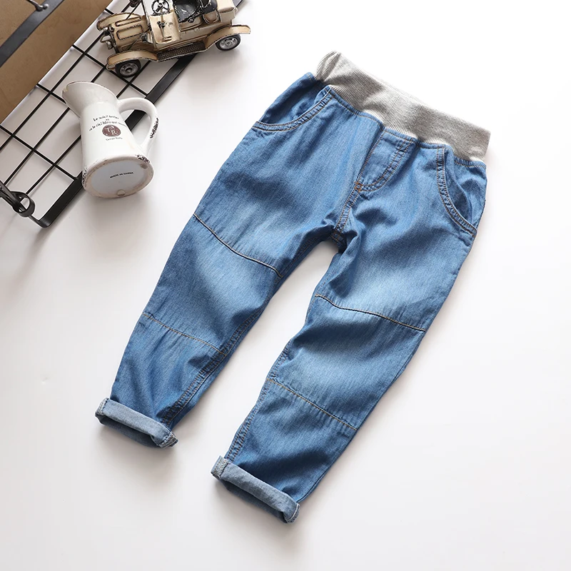 Summer Kids Jeans Long Thin Cotton Pants Baby Boys Girls Jeans Trousers Loose Style Children Loose Pants for Boy Girl 2-10y enlarge