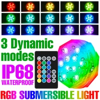 ip68 waterproof submersible led light underwater night lamp rgb remote control bulb swimming pool light for wedding party decor