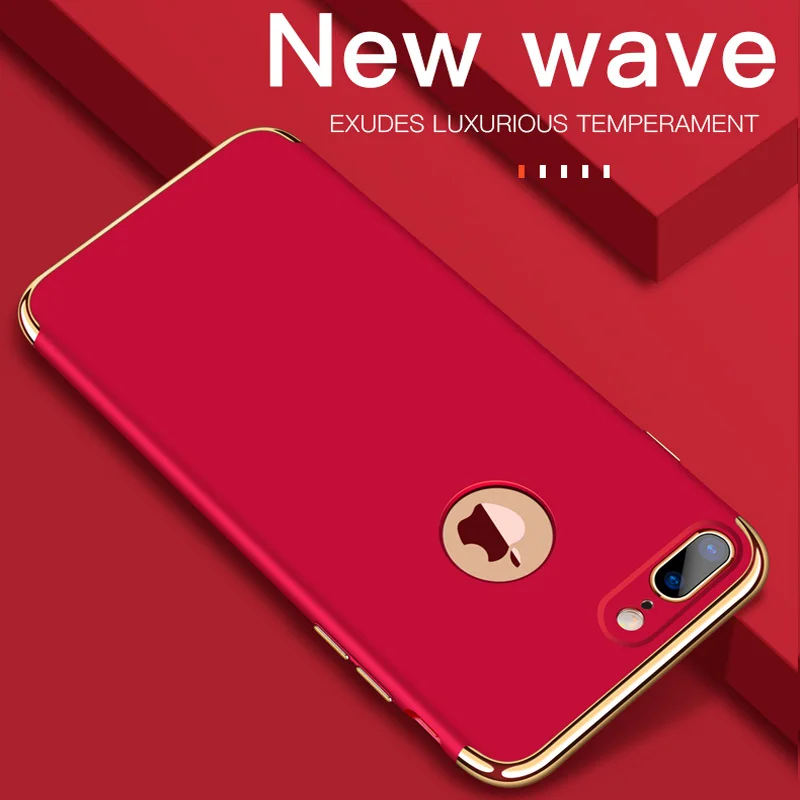 Роскошный противоударный чехол с покрытием для телефона iphone 7 8 Plus 6 6s 5 Блестящий
