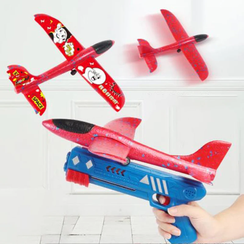 

1Pc Foam Airplane EPP Bubble Airplanes Glider Hand Throw Plane Toy for Kids Catapult Guns Aircraft Shooting Game Toy Accessories