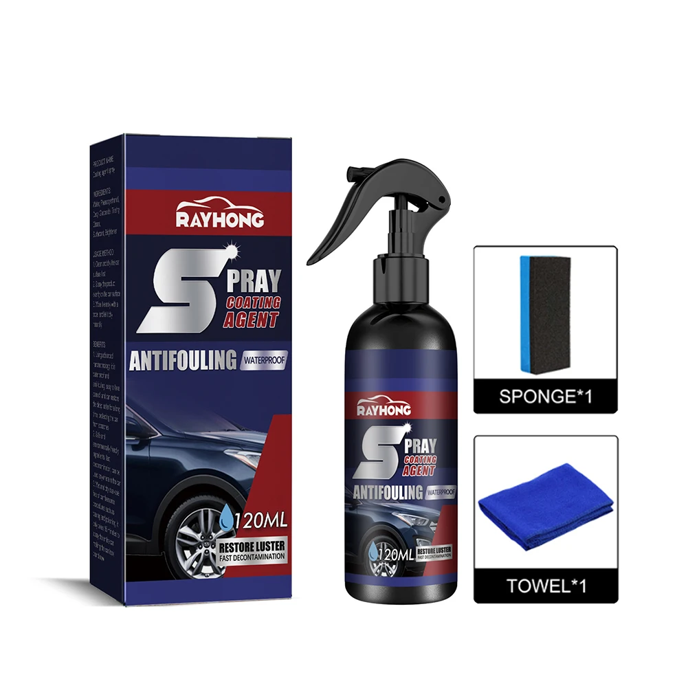 

120ML 3 In1 Car Paint Repair Ceramic Coating Spray Quick Coat Polish Sealer Auto Scratch Repair Glass Hydrophobic Coating Care