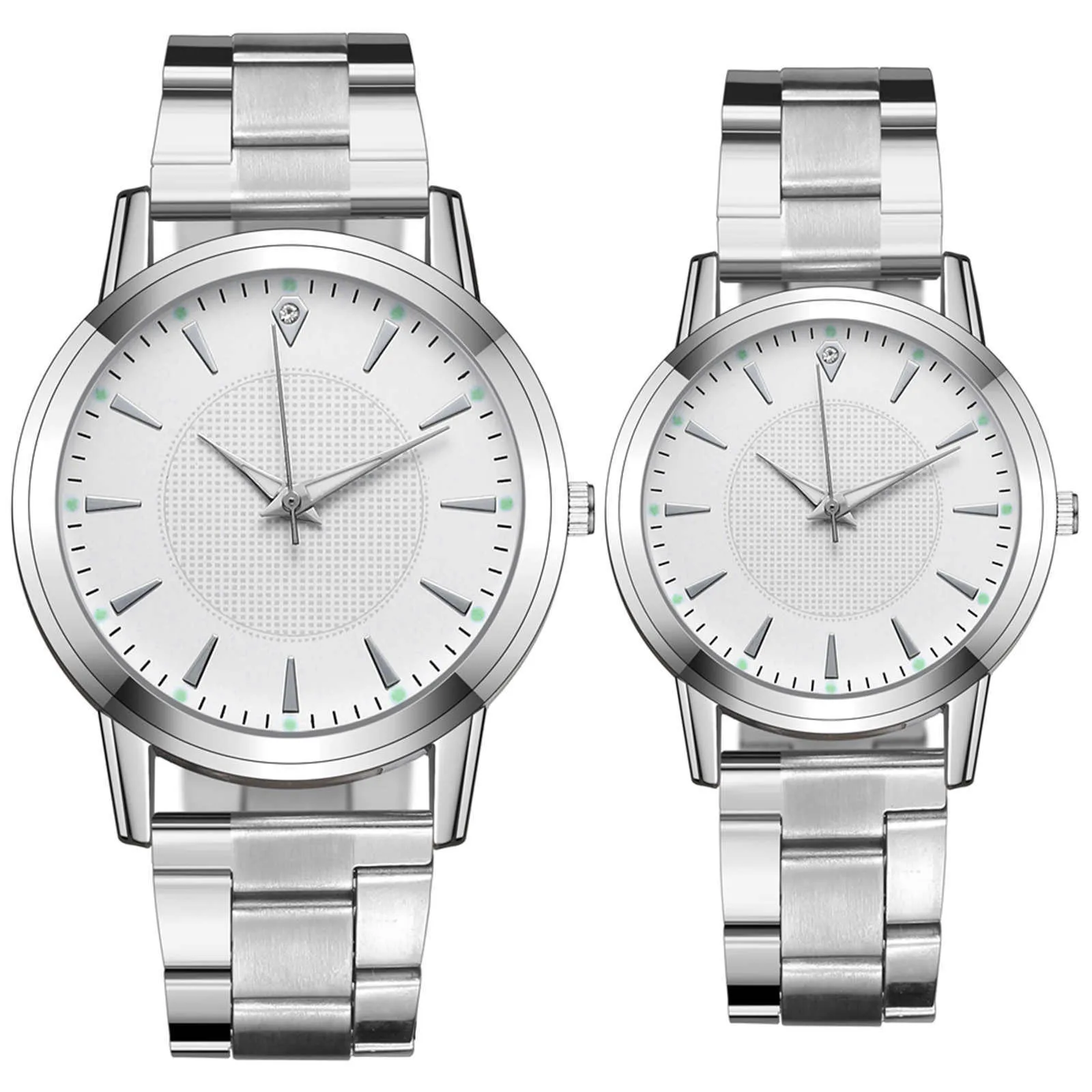 

Watch Casual Quartz Dial Steel Stainless Watches 2PCS Watch Luxury Bracele Women's Watch 38mm Mens Watch