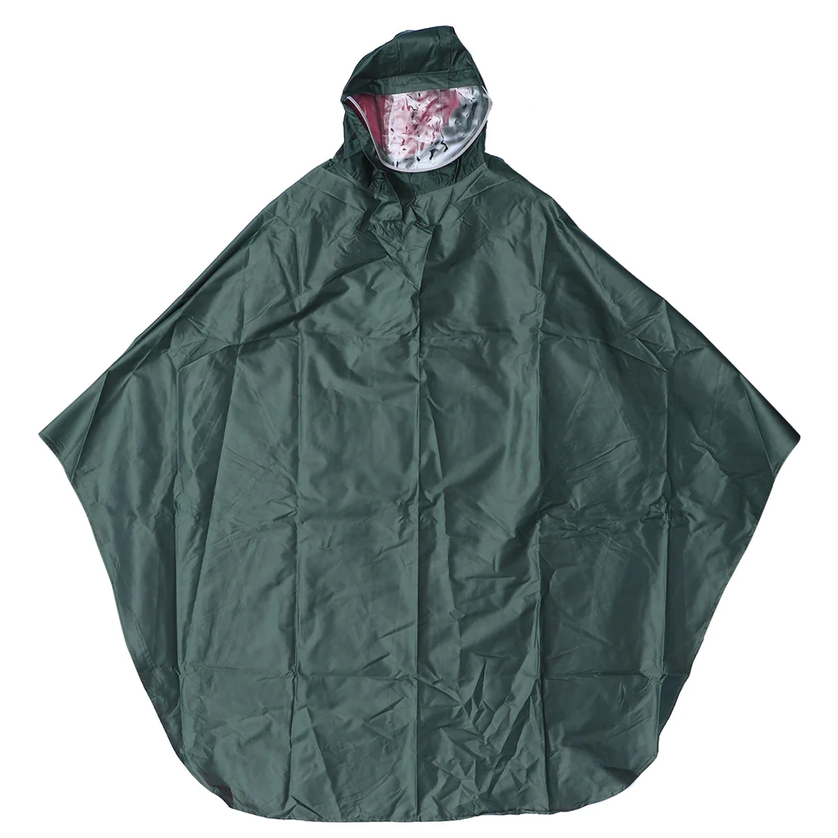 

Men Safe Reflective Bike Poncho with Sleeves Womens Long Raincoats Transparent Thickening Large Hat Brim(Green)