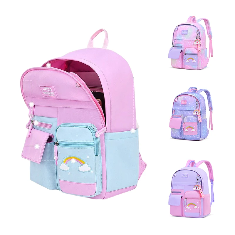 

2023 New School Backpack 1 Grade 3 Years Cute Colorful School Bag for Girls Waterproof Children Kindergarten Small Backpacks