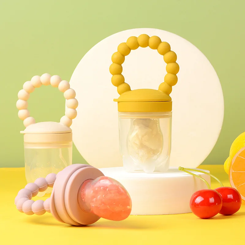 

Qshare Baby Teethers Infant Fruit Fresh Food Feeder BPA Free Silicone Pacifier Newborn Feeding Toy Train To Eat Fruit Squeezer