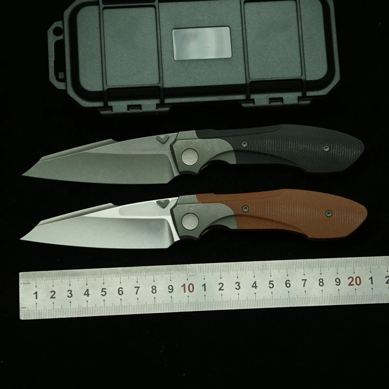Новый складной нож LEMIFSHE Voodoo из стали N690 с рукоятью из микарты и титана, многофункциональный инструмент EDC для активного отдыха, кемпинга, кухни и выживания (art.: 3920dba293ec4) - 3920dba293ec4
