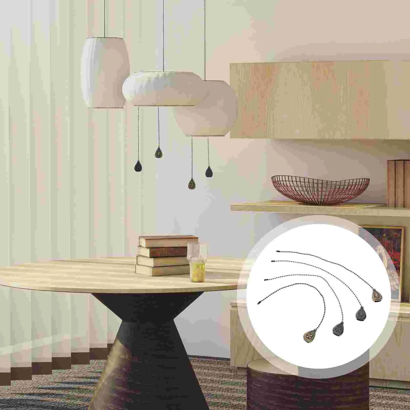 

4pcs Light Chain Practical Portable Replacement Ceiling Lamp Chain Light Chain Extender Decorative Chain