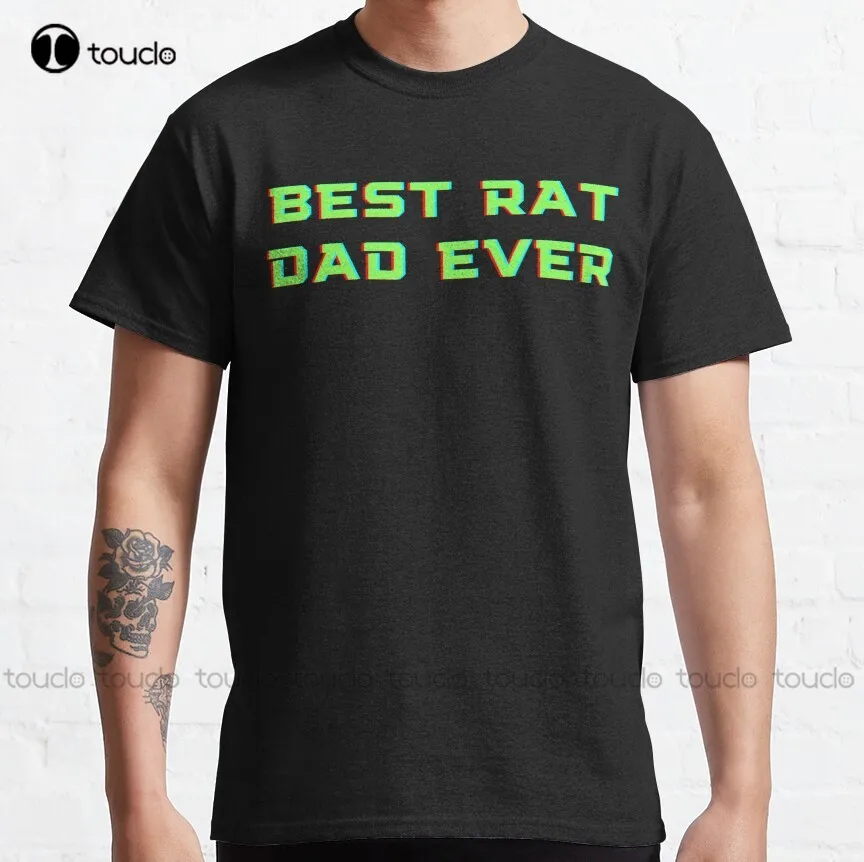 

Классическая футболка Best Rat Dad Ever, рубашка Big Brother, модная необычная забавная футболка для отдыха, модная летняя футболка унисекс