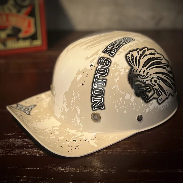 New Vintage Motorcycle Helmet Baseball 