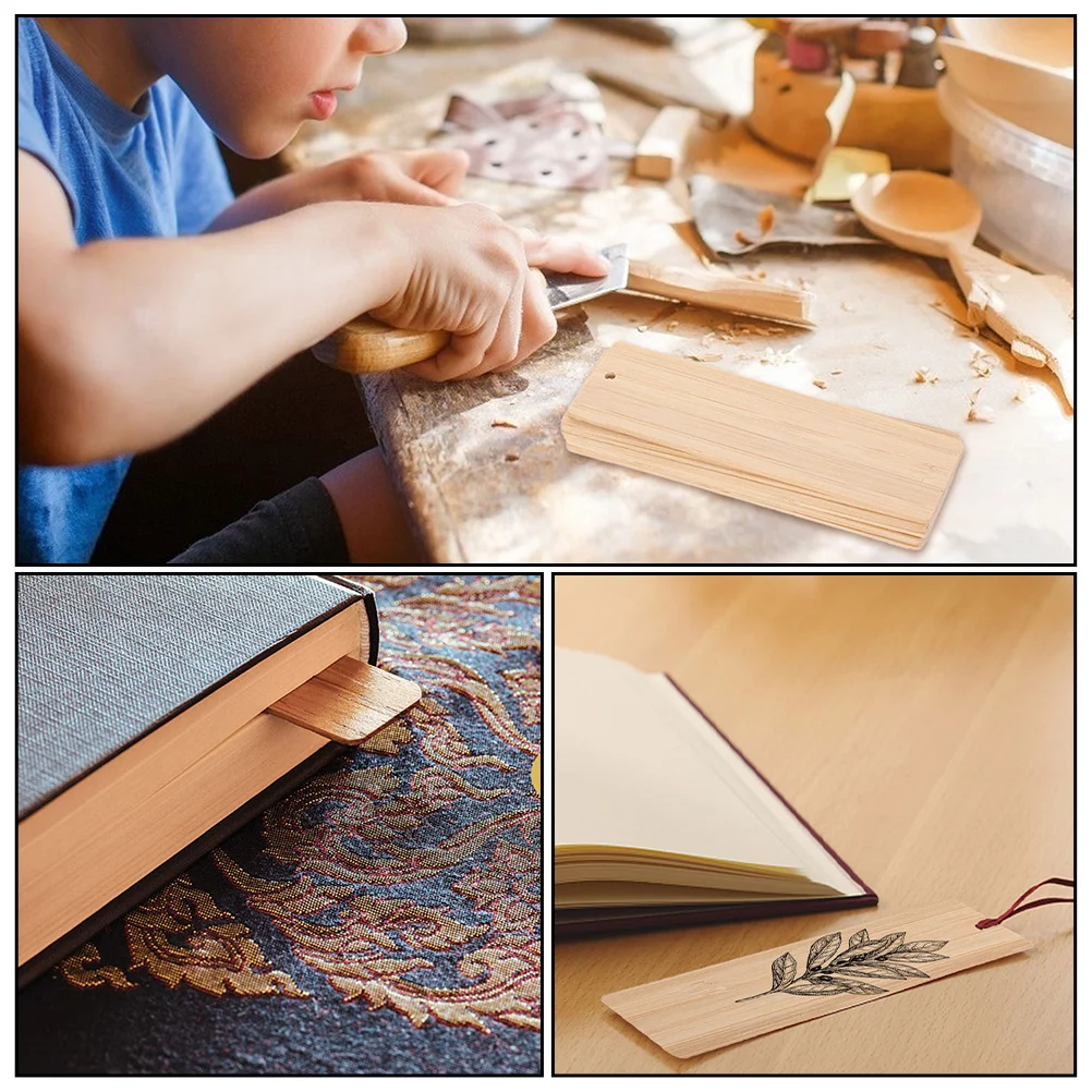 20 шт. подвесные бирки сделай сам кулон бамбуковая деревянная закладка подарочные