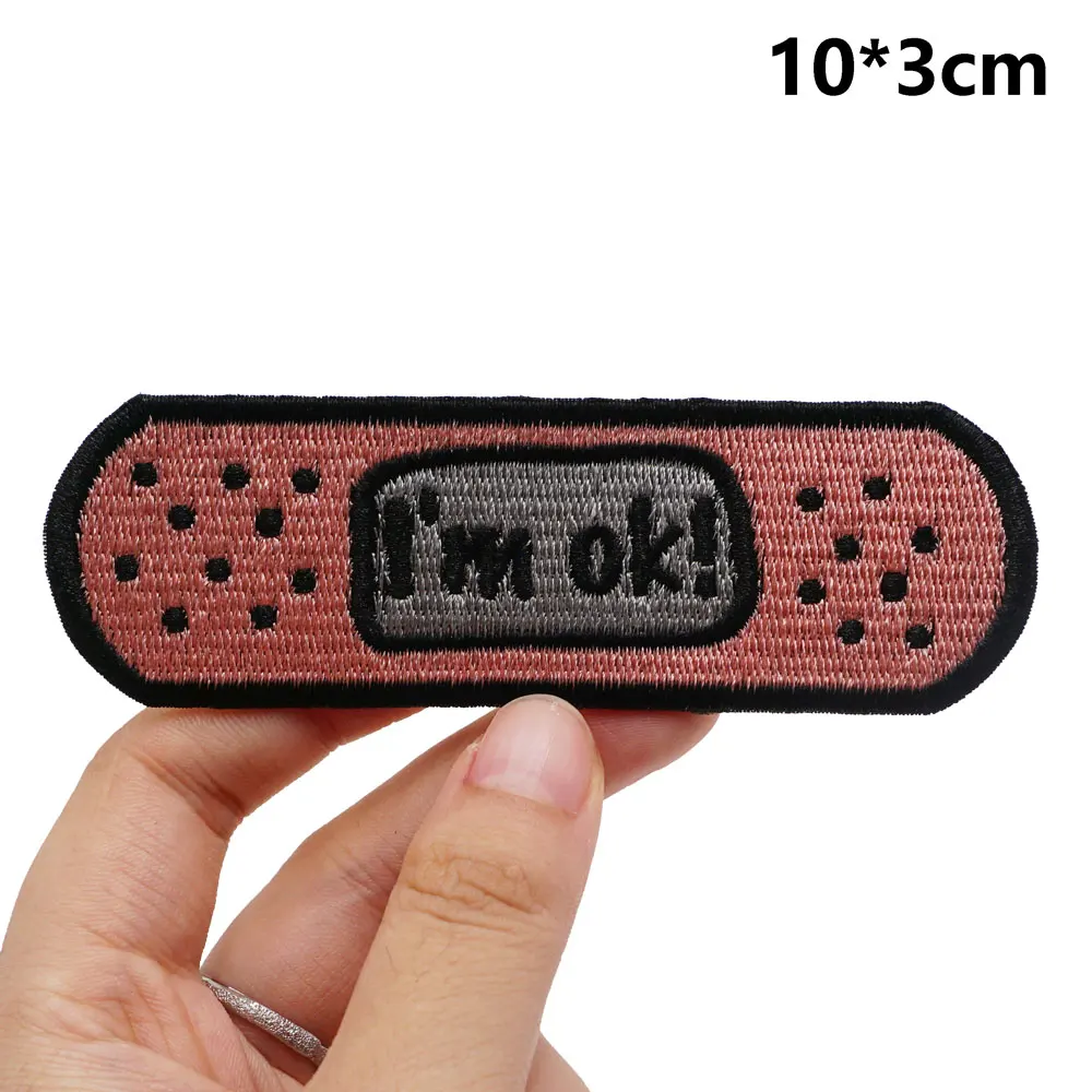 pomoc Haftowane naszywki Aplikacja Etykieta do szycia Punk Biker Band Rock Odznaki na ubrania z haczykiem