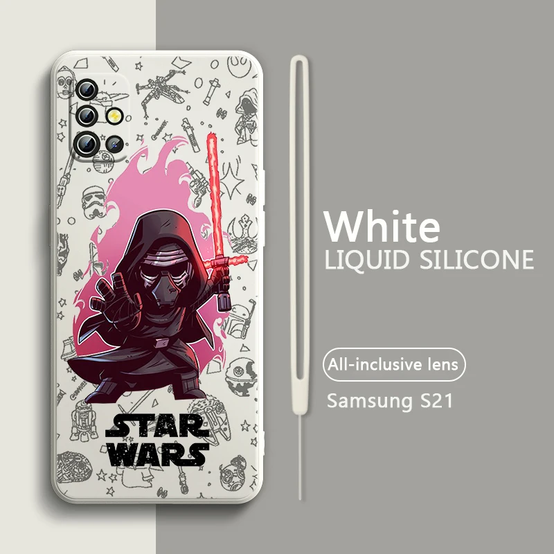 

Disney Stars-Wars Baby For Samsung A04 S A71 A51 A42 A41 A30 A32 A21S A12 A11 A01 A02 4G 5G Liquid Rope Phone Case