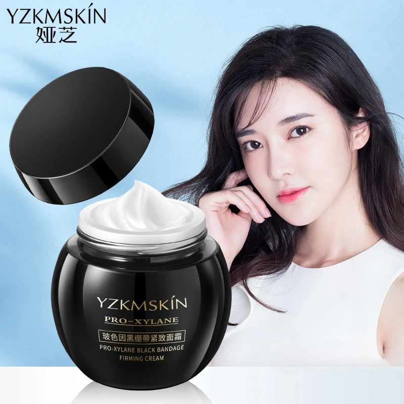 Черный бандажный укрепляющий крем для лица размазывания с фотолиниями