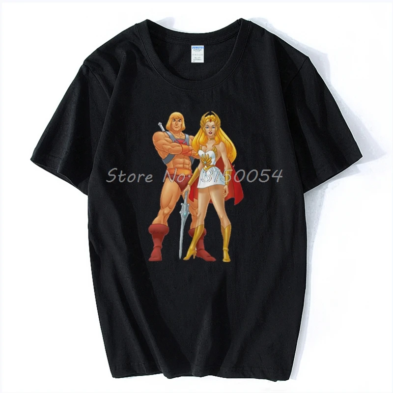 

He-Man And She-Ra T Shirt He Man She Ra 80s 90s Childhood Growing Up I Have The Power T-shirt Men Cotton Tshirt Tees Harajuku