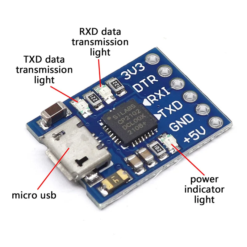 CJMCU CP2102 MICRO USB к UART TTL модуль 6-контактный последовательный преобразователь STC