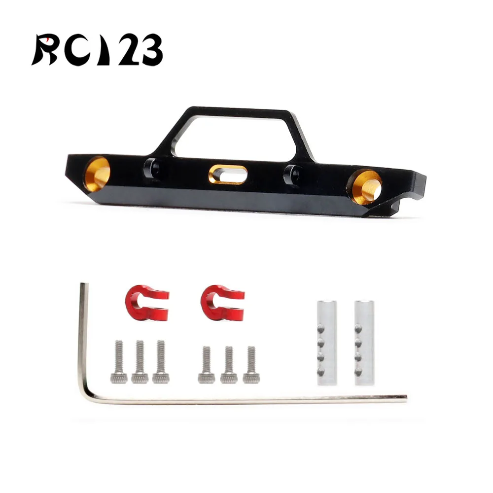 1P алюминиевый передний бампер и Крепежная фурнитура для фотооборудования SCX24 1967 Chevrolet 90081 4WD-RTR 1/24