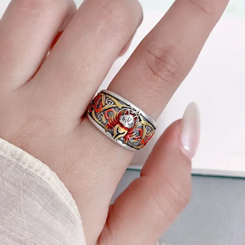 NY персиковый цвет девять хвостов лиса леди Китай-шикарная винтажная литература и