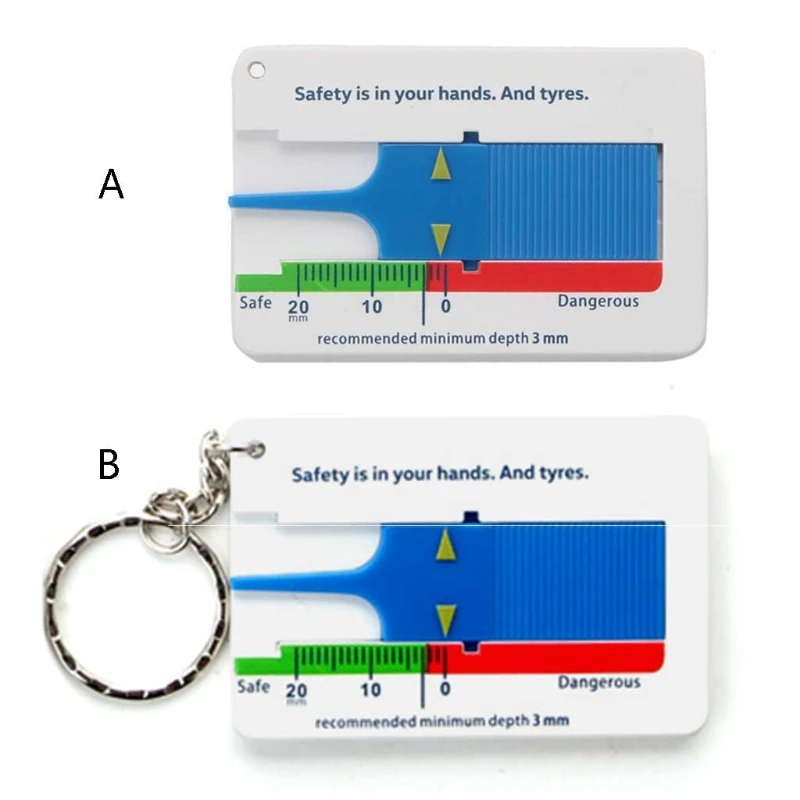 

Convenient Tread Depth Gauge, Tire Gauges, Color Coded Tire Depth Gauge Measuring Tool Accurate Measurement