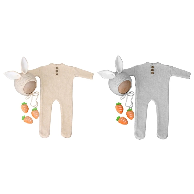 

Newborn Shower Gift Photo Clothing Headdress Jumpsuit Baby Photo Posing Outfit