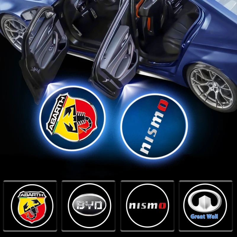 

2pcs Wireless LED Car Logo Door Welcome Projector Ghost Shadow Light Laser Lamp for Mazda Nissan Bmw Hyundai Opel Renault Honda