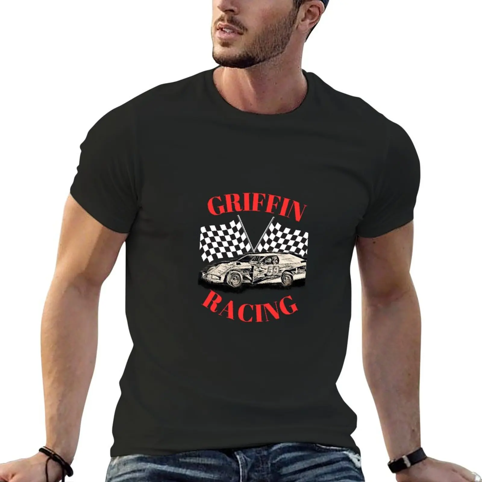 Футболка Griffin Racing футболки с графическим рисунком одежда аниме принтом животных