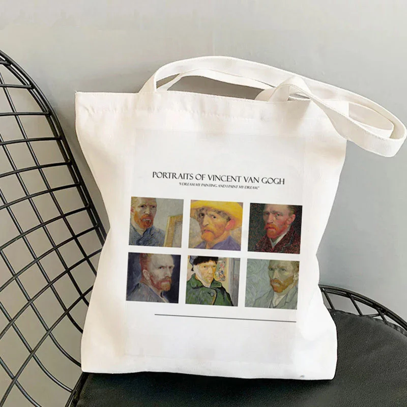 

Van Gogh Printed Kawaii Harajuku Women Canves Tote Shopping Bag Girl Shopper Bag Girl Handbag Tote Bag Shoulder Lady Bag