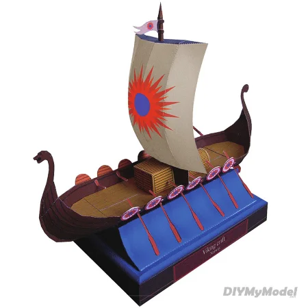 

Пиратский корабль викингов, парусные корабли ручной работы, 3D бумажная модель, бумажная рукоделие, искусство «сделай сам», подростковые и в...