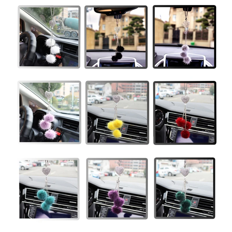 Аксессуары для автомобиля Bling женщин и девушек роскошные милые плюшевые