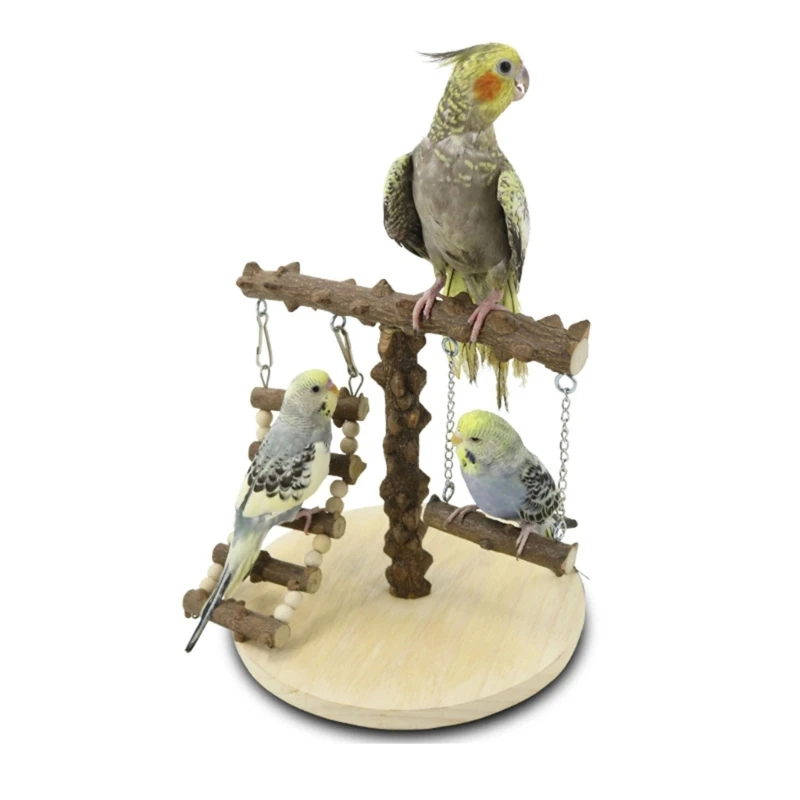 

Bird Ladder Climbing Wooden Ladder for Birds Climbing Decoration Swing Set