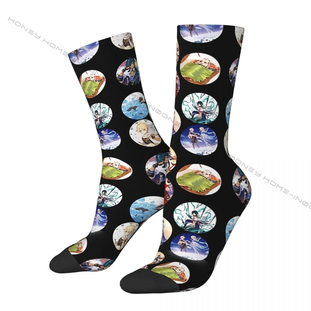 

Funny Men's Socks Sticker Vintage Harajuku Genshin Impact Hip Hop Seamless Crew Crazy Sock Gift Pattern Printed