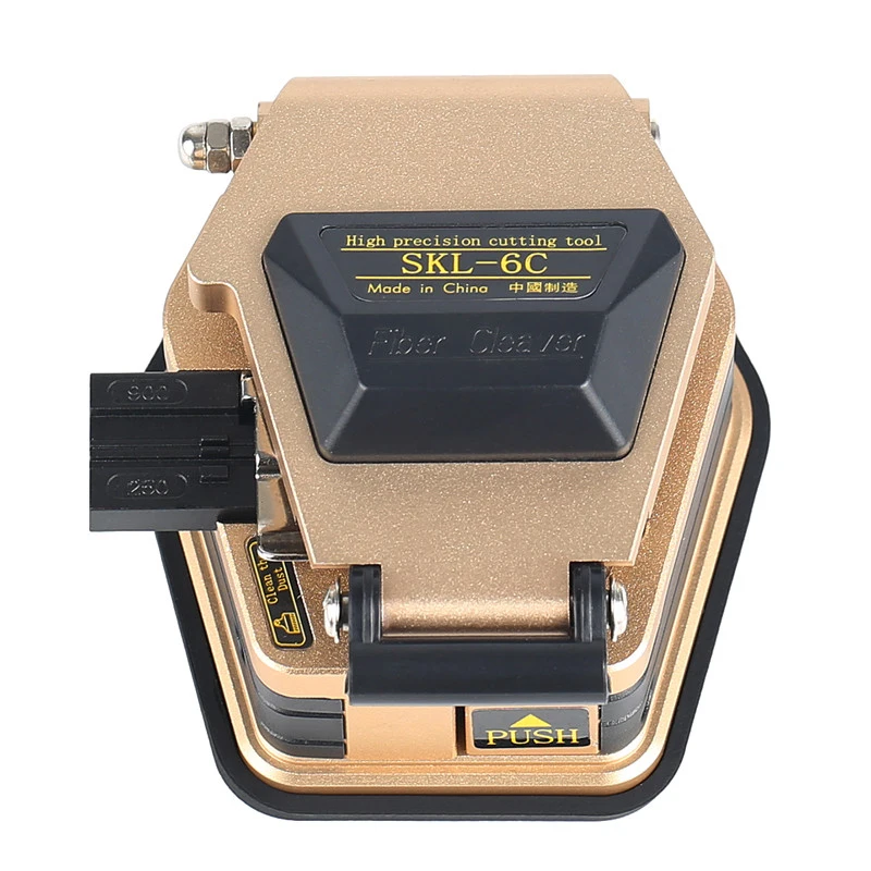 High-precision SKL-6C fiber cutter 16-sided blade cold-joint hot-melt sheath ftth optical fiber cleaver tools