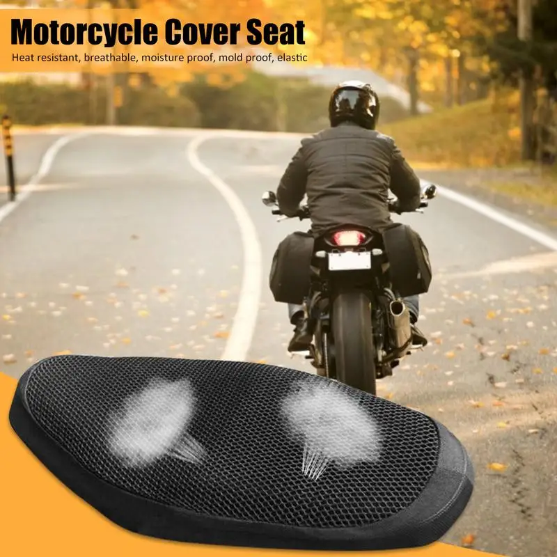

Summer Motorcycle Breathable Cool Sunproof Seat Cushion Cover Heat Insulation Mounting Air Pad Motorbike Seat Protection