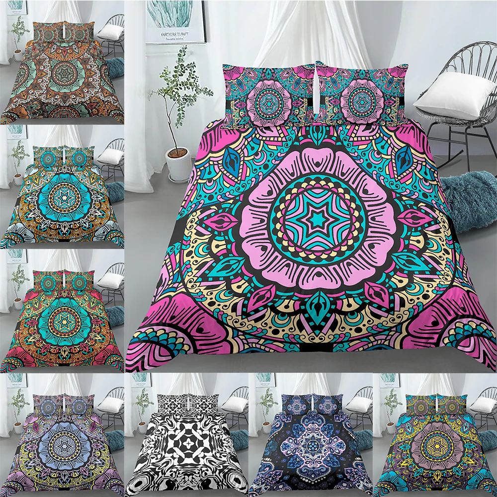 

Богемный комплект пододеяльников, Комплект постельного белья с 3D цветочным рисунком, простыни для спальни