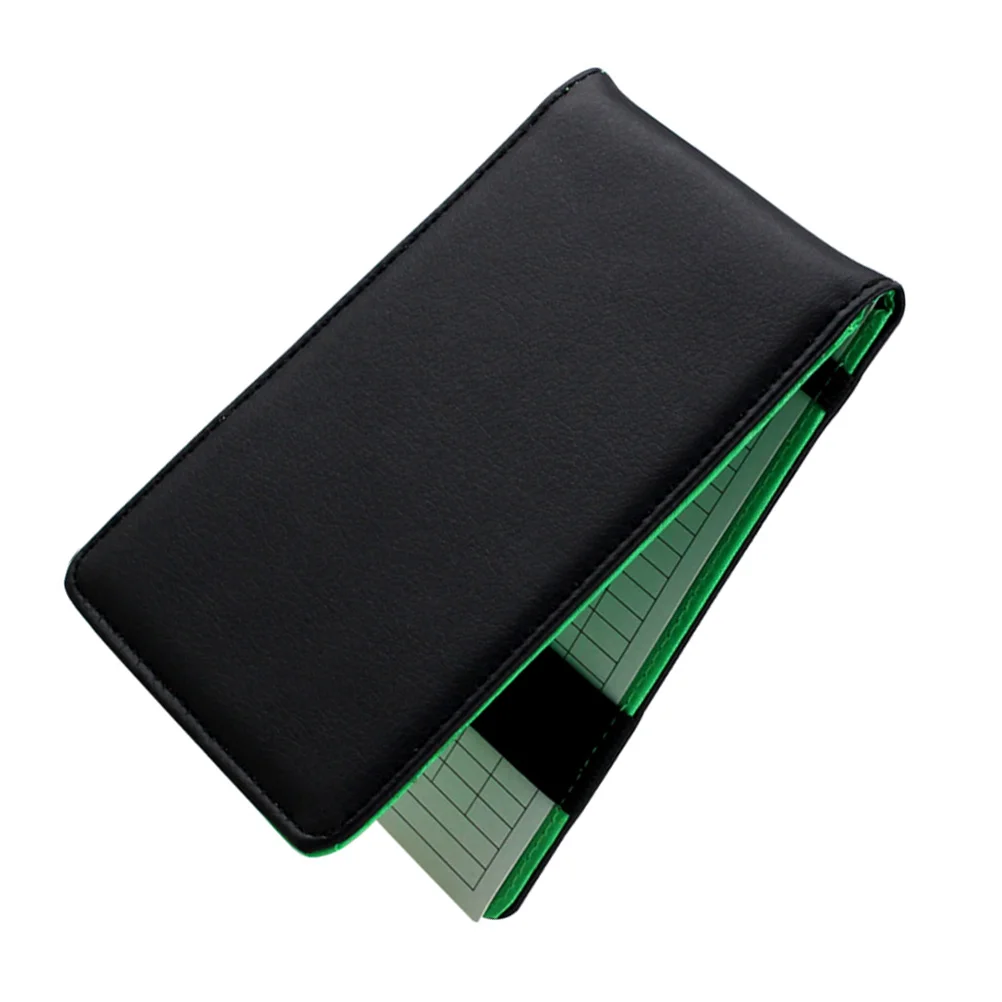 Golf Score Book Black Notebook Golfing Scorebook Card Golfs Paper Recording Keeping Supply Portable Notepad Balls Sports