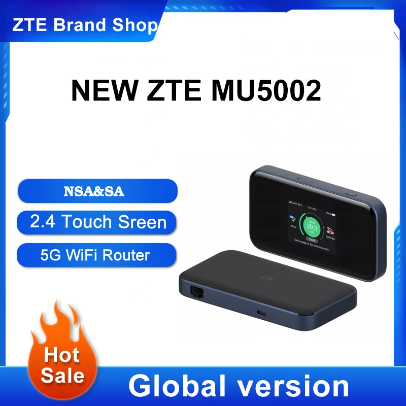ZTE-enrutador portátil 5G Original, WiFi móvil MU5002 Sub-6, 1800 Mbps, CAT22, punto de acceso móvil 5G, con ranura para tarjeta Sim