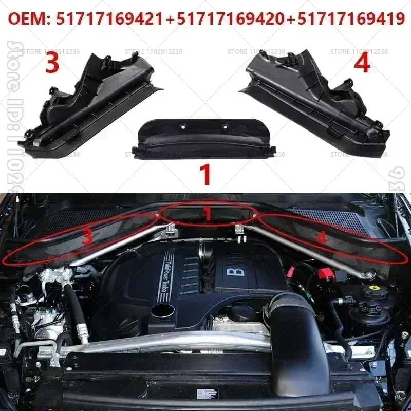 

Для 2007-2014 BMW X5 X6 E70 E71 перегородка панели двигателя отсека 51717169421 51717169422 51717169419 51757171791 64316945583