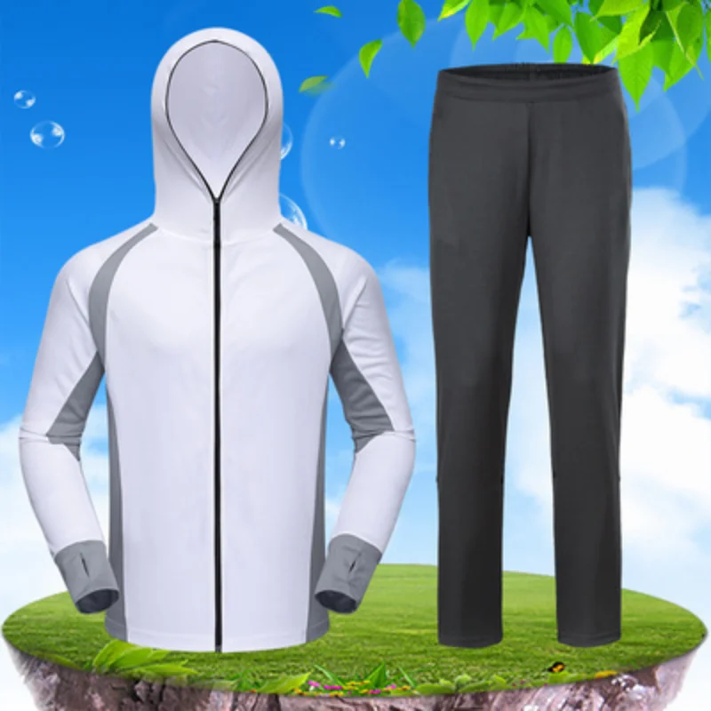 New Clothes Fishing Shirt Jacket Ice Silk Quick Dry Sports Clothing Sun Protection Face Neck Anti-uv Breathable Fishing Hooded