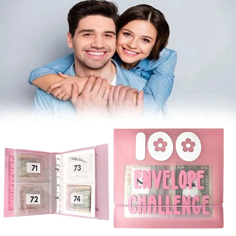 

100 конвертов, папка для экономии денег, папка для хранения 100 конвертов, комплект для экономии денег, подарок в качестве книги