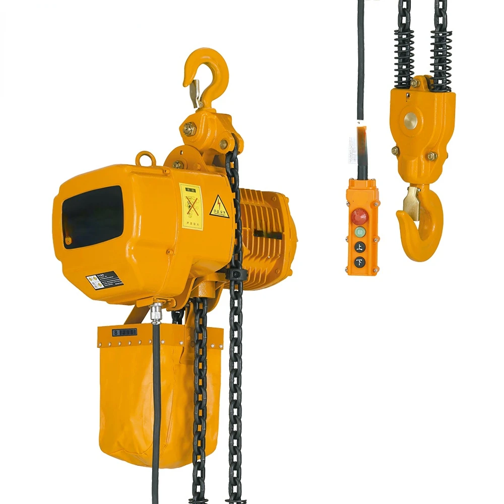 

Buy 1 2 3 ton single double phase 110v 220v 380v air lifting electric trolley vital chain hoist crane with ce manufacturers