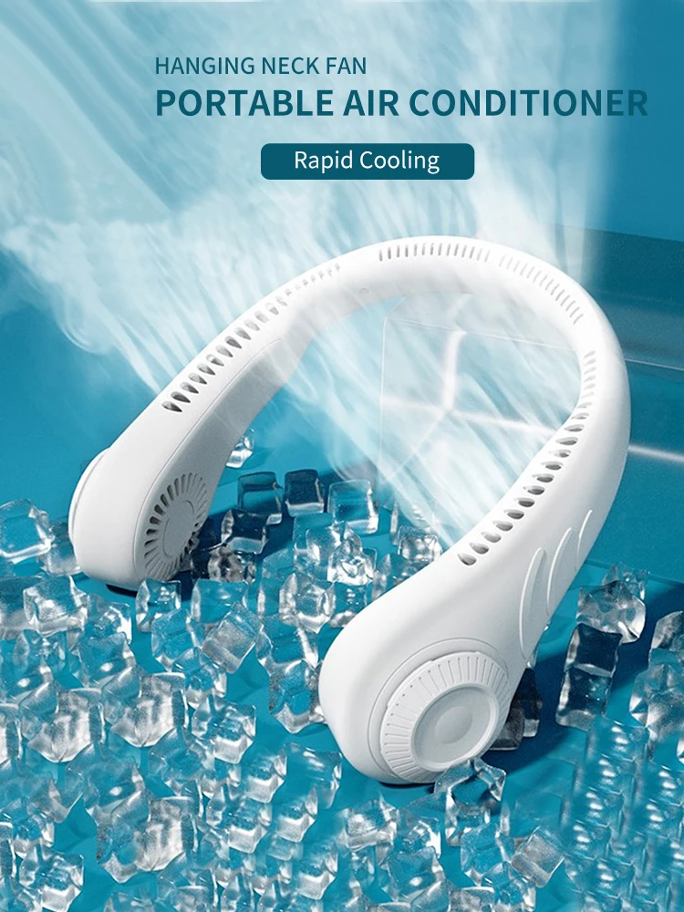 Portable électrique portable Refroidissement Par Air Conditioner Hanging Refroidisseur Ventilateur pour cou 