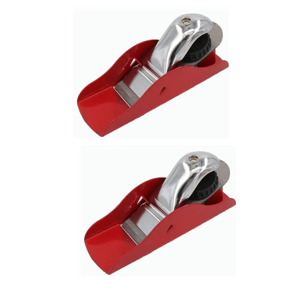

2PCS Red Iron Planer Adjustable Steel Hand Planer Woodworking Working