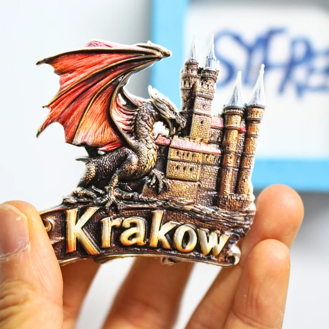 Фото Магниты на холодильник для путешествий Krakow, Польские магниты на холодильник, Краковские живописные магниты на холодильник, Польские живописные магниты на холодильник, домашний декор, Pho №2
