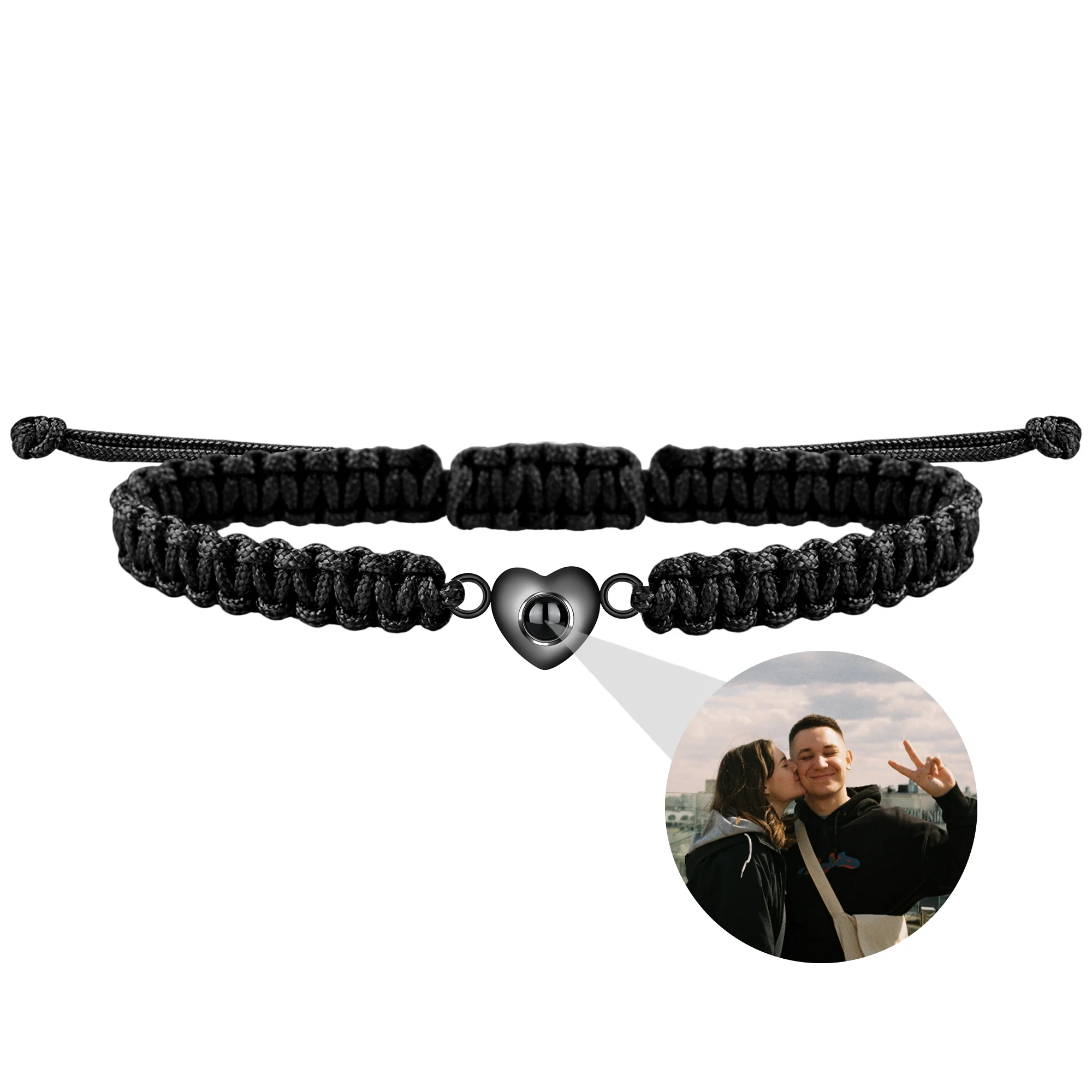 

Custom Bracelets with Picture Inside,Personalized Projection Bracelets with Photos,emorial Gifts for Couples Friends Women