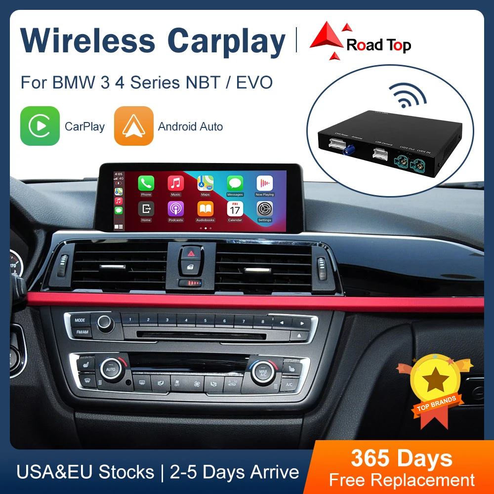 

Wireless Apple CarPlay Android Auto for BMW 3 4 Series F30 F31 F32 F33 F34 F35 F36 2011-2016, with Mirror Link Car Play Function