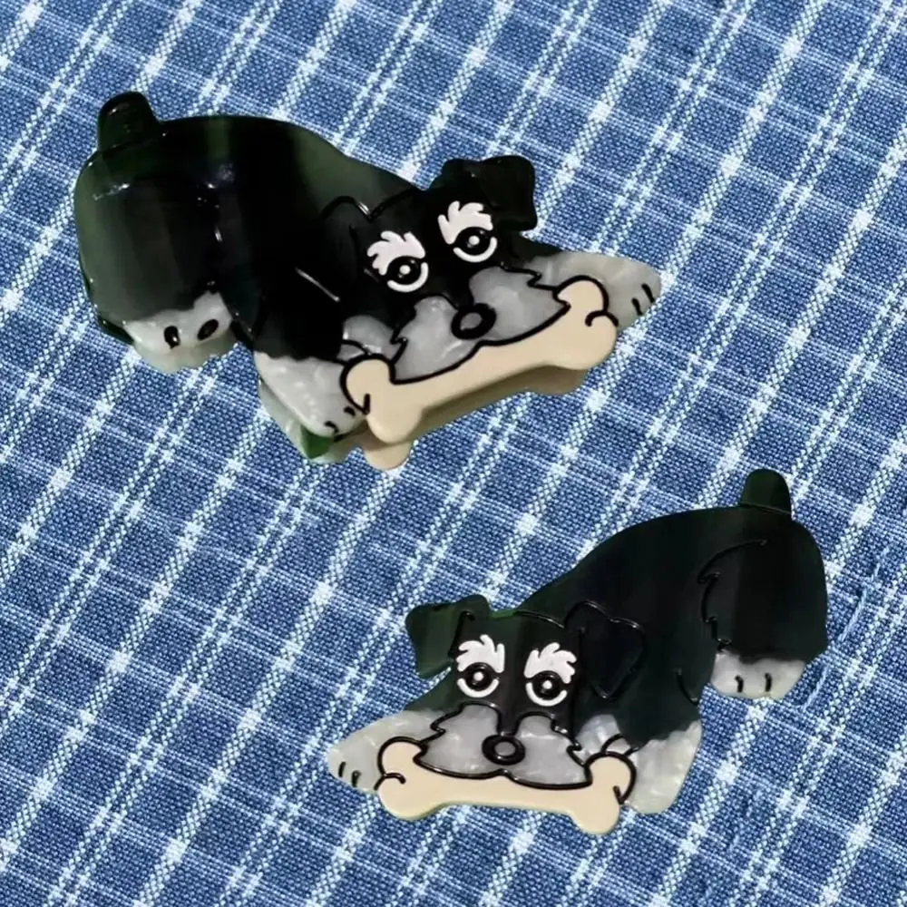

Acetate Hair Claws Elegant Dog Schnauzer Hair Clips Acetic Acid Animals Barrettes for Women Girls