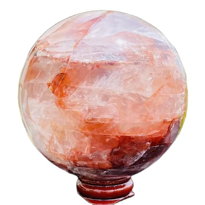 

Красивый натуральный красный жвачка цветок хрустальный шар кварцевый Хрустальный энергетический шар