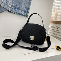 female bag women mini canvas daisy embroidery messenger bags student shoulder bags handbag portable mobile phone bag coin bag