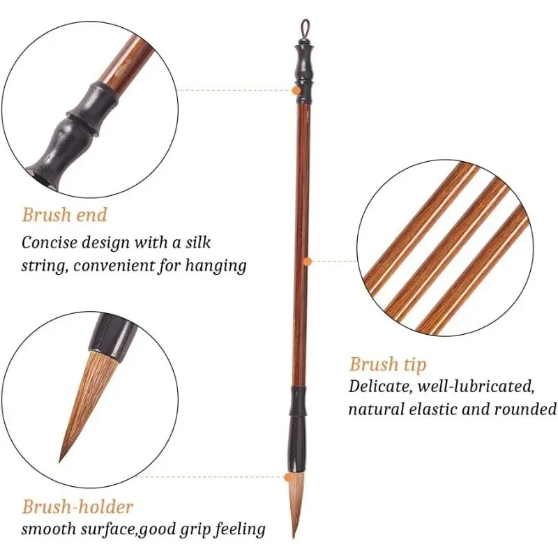 Набор кистей для традиционной китайской каллиграфии 3 шт.